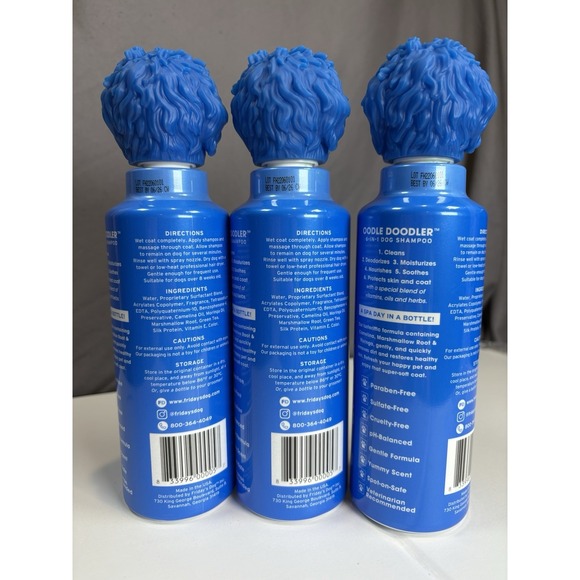 Fridays Dog Oodle Doodler™ 6-in-1 Dog Shampoo 12oz-LOT OF 3 - Picture 2 of 4